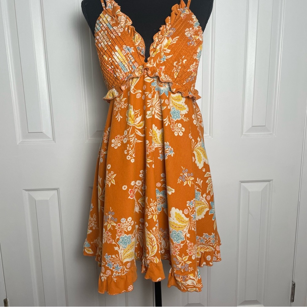 Free People corduroy floral dress